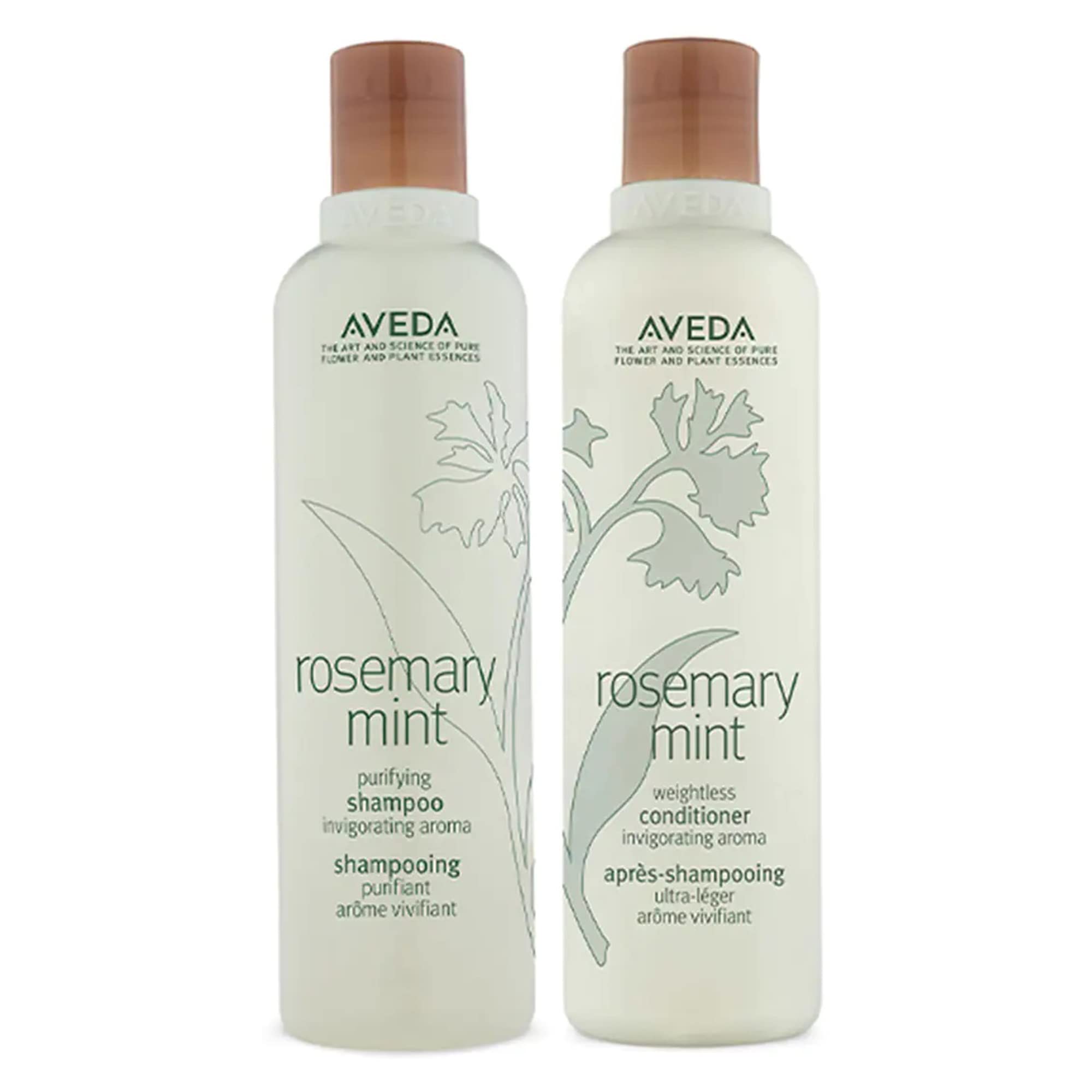 Aveda Rosemary Mint Purifying Shampoo 8.5oz & Weightless Conditioner 8.5oz Set